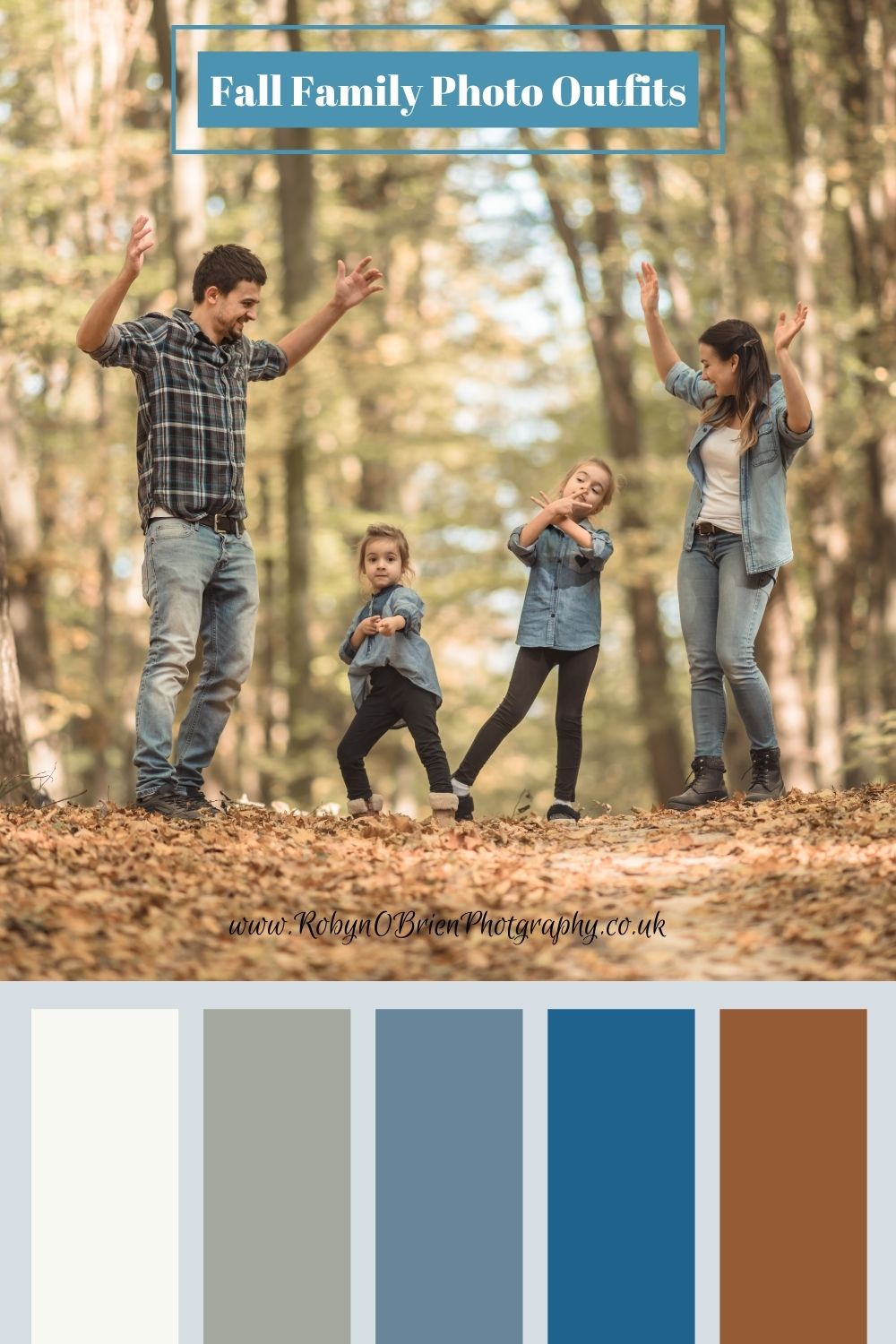 Blue demins - what to wear for family pictures colour pallete